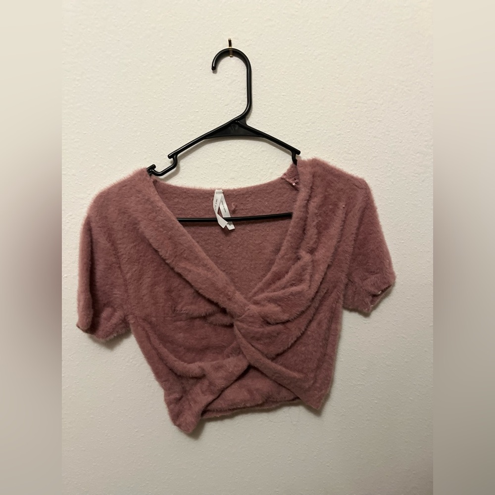 Fuzzy crop top
